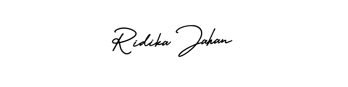 This is the best signature style for the Ridika Jahan name. Also you like these signature font (AmerikaSignatureDemo-Regular). Mix name signature. Ridika Jahan signature style 3 images and pictures png