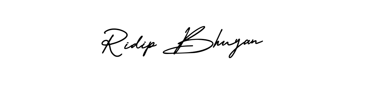 The best way (AmerikaSignatureDemo-Regular) to make a short signature is to pick only two or three words in your name. The name Ridip Bhuyan include a total of six letters. For converting this name. Ridip Bhuyan signature style 3 images and pictures png