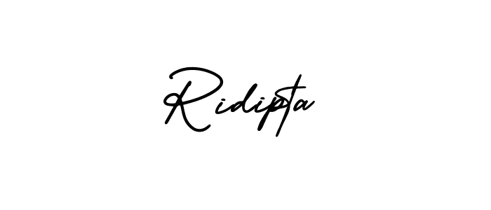 Use a signature maker to create a handwritten signature online. With this signature software, you can design (AmerikaSignatureDemo-Regular) your own signature for name Ridipta. Ridipta signature style 3 images and pictures png