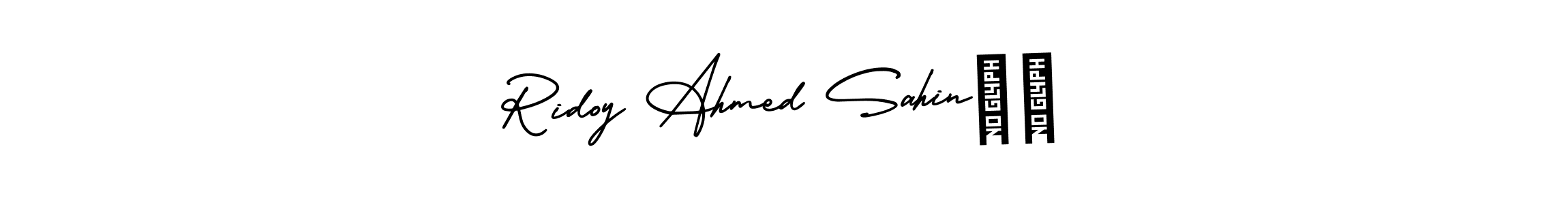 Similarly AmerikaSignatureDemo-Regular is the best handwritten signature design. Signature creator online .You can use it as an online autograph creator for name Ridoy Ahmed Sahin❤️. Ridoy Ahmed Sahin❤️ signature style 3 images and pictures png