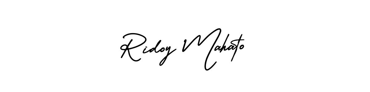 How to make Ridoy Mahato name signature. Use AmerikaSignatureDemo-Regular style for creating short signs online. This is the latest handwritten sign. Ridoy Mahato signature style 3 images and pictures png
