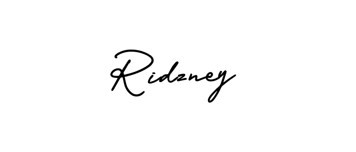 You should practise on your own different ways (AmerikaSignatureDemo-Regular) to write your name (Ridzney) in signature. don't let someone else do it for you. Ridzney signature style 3 images and pictures png