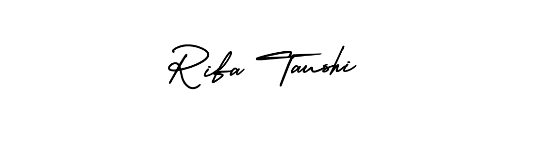 Rifa Taushi stylish signature style. Best Handwritten Sign (AmerikaSignatureDemo-Regular) for my name. Handwritten Signature Collection Ideas for my name Rifa Taushi. Rifa Taushi signature style 3 images and pictures png