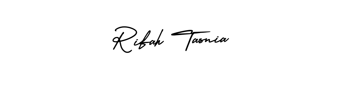 It looks lik you need a new signature style for name Rifah Tasnia. Design unique handwritten (AmerikaSignatureDemo-Regular) signature with our free signature maker in just a few clicks. Rifah Tasnia signature style 3 images and pictures png