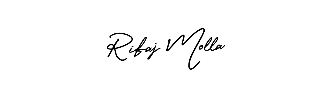 Make a beautiful signature design for name Rifaj Molla. With this signature (AmerikaSignatureDemo-Regular) style, you can create a handwritten signature for free. Rifaj Molla signature style 3 images and pictures png