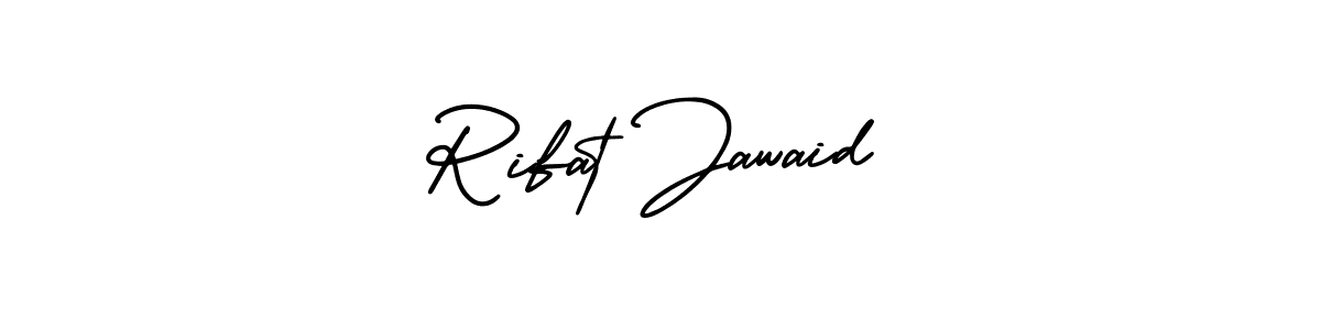 Create a beautiful signature design for name Rifat Jawaid. With this signature (AmerikaSignatureDemo-Regular) fonts, you can make a handwritten signature for free. Rifat Jawaid signature style 3 images and pictures png