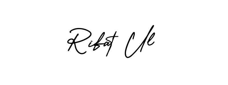 Rifat Ul stylish signature style. Best Handwritten Sign (AmerikaSignatureDemo-Regular) for my name. Handwritten Signature Collection Ideas for my name Rifat Ul. Rifat Ul signature style 3 images and pictures png