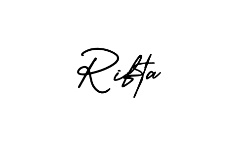 Create a beautiful signature design for name Rifta. With this signature (AmerikaSignatureDemo-Regular) fonts, you can make a handwritten signature for free. Rifta signature style 3 images and pictures png