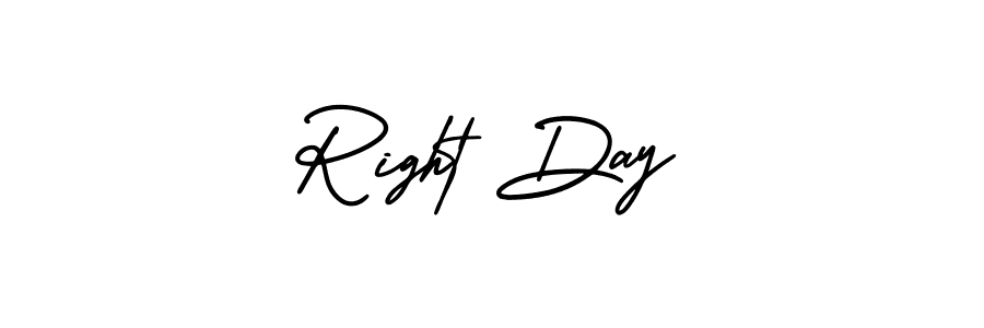 Right Day stylish signature style. Best Handwritten Sign (AmerikaSignatureDemo-Regular) for my name. Handwritten Signature Collection Ideas for my name Right Day. Right Day signature style 3 images and pictures png