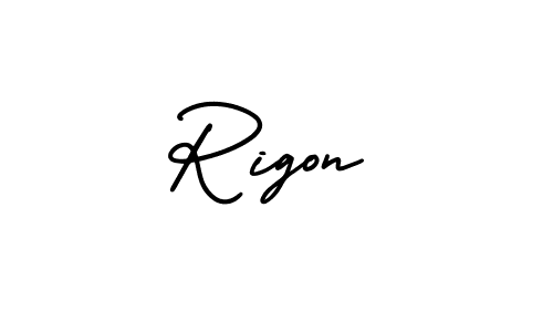 Best and Professional Signature Style for Rigon. AmerikaSignatureDemo-Regular Best Signature Style Collection. Rigon signature style 3 images and pictures png