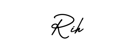 How to make Rih signature? AmerikaSignatureDemo-Regular is a professional autograph style. Create handwritten signature for Rih name. Rih signature style 3 images and pictures png