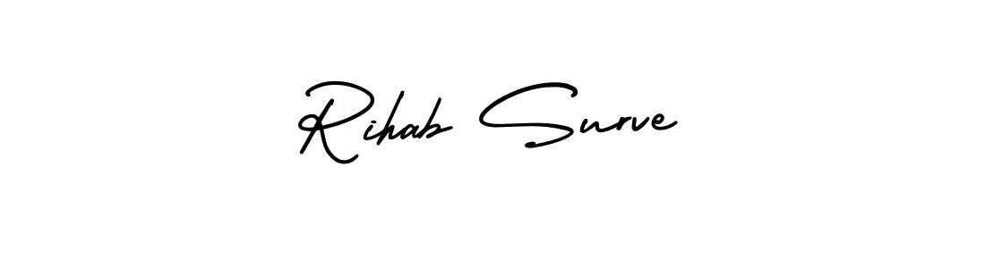 This is the best signature style for the Rihab Surve name. Also you like these signature font (AmerikaSignatureDemo-Regular). Mix name signature. Rihab Surve signature style 3 images and pictures png