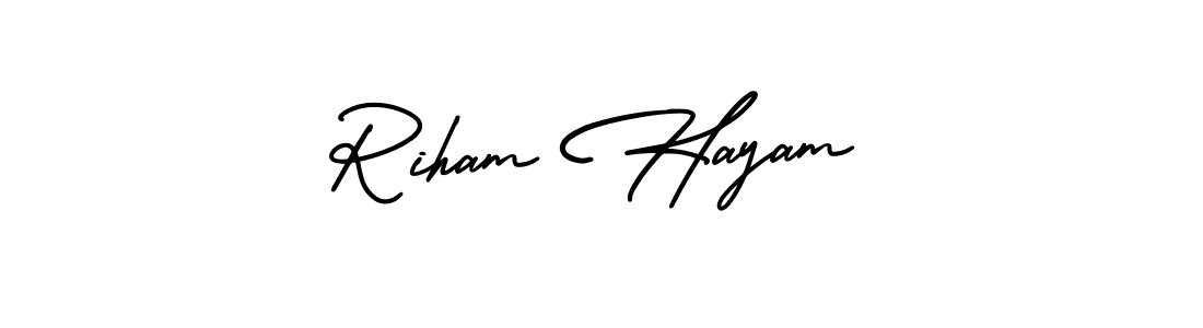 Also we have Riham Hayam name is the best signature style. Create professional handwritten signature collection using AmerikaSignatureDemo-Regular autograph style. Riham Hayam signature style 3 images and pictures png