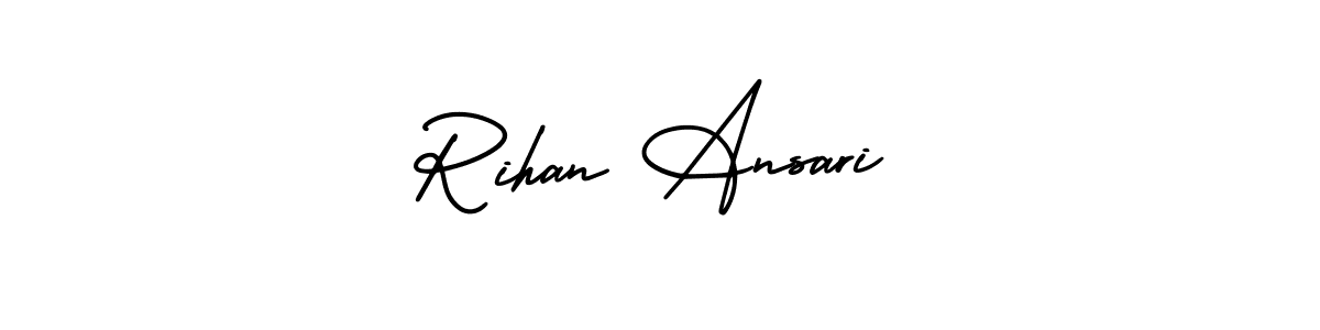 Create a beautiful signature design for name Rihan Ansari. With this signature (AmerikaSignatureDemo-Regular) fonts, you can make a handwritten signature for free. Rihan Ansari signature style 3 images and pictures png