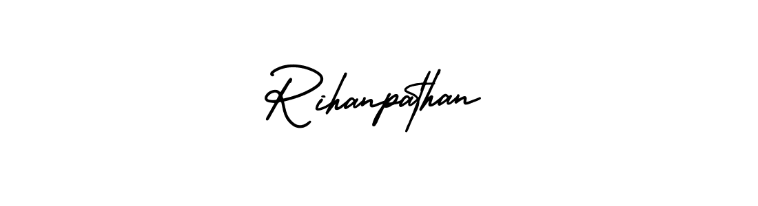 Make a beautiful signature design for name Rihanpathan. With this signature (AmerikaSignatureDemo-Regular) style, you can create a handwritten signature for free. Rihanpathan signature style 3 images and pictures png