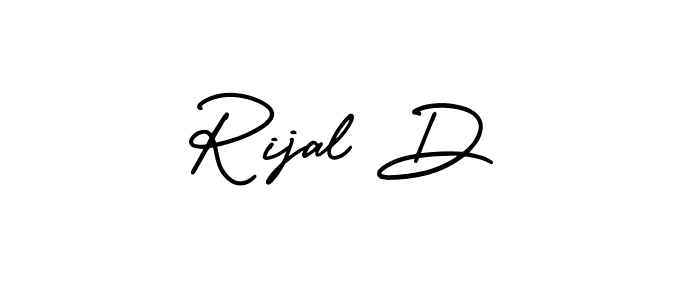 It looks lik you need a new signature style for name Rijal D. Design unique handwritten (AmerikaSignatureDemo-Regular) signature with our free signature maker in just a few clicks. Rijal D signature style 3 images and pictures png