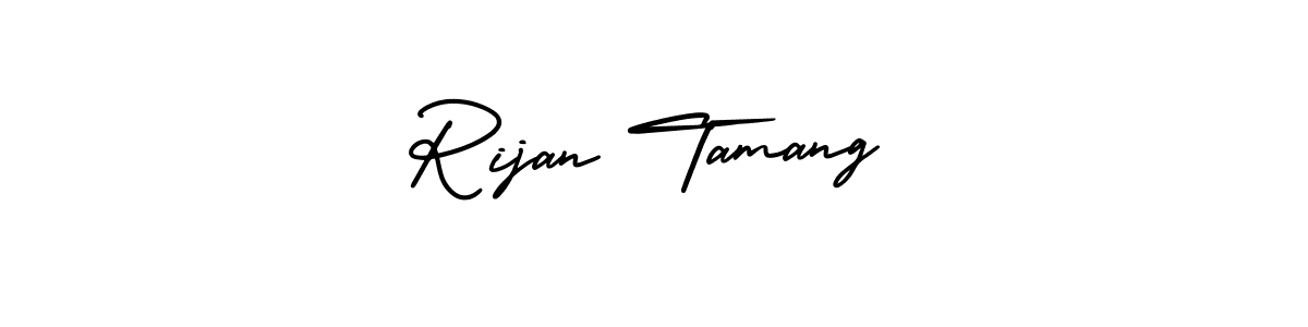 Use a signature maker to create a handwritten signature online. With this signature software, you can design (AmerikaSignatureDemo-Regular) your own signature for name Rijan Tamang. Rijan Tamang signature style 3 images and pictures png