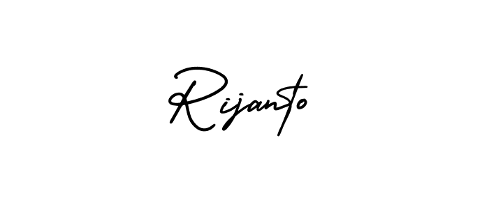 if you are searching for the best signature style for your name Rijanto. so please give up your signature search. here we have designed multiple signature styles  using AmerikaSignatureDemo-Regular. Rijanto signature style 3 images and pictures png