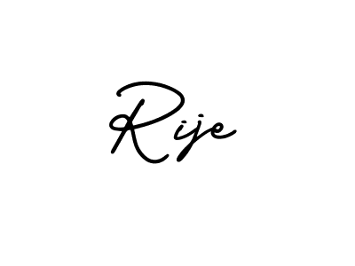 How to Draw Rije signature style? AmerikaSignatureDemo-Regular is a latest design signature styles for name Rije. Rije signature style 3 images and pictures png