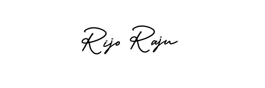 Similarly AmerikaSignatureDemo-Regular is the best handwritten signature design. Signature creator online .You can use it as an online autograph creator for name Rijo Raju. Rijo Raju signature style 3 images and pictures png