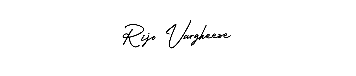 Make a beautiful signature design for name Rijo Vargheese. With this signature (AmerikaSignatureDemo-Regular) style, you can create a handwritten signature for free. Rijo Vargheese signature style 3 images and pictures png