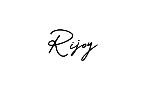 Make a beautiful signature design for name Rijoy. With this signature (AmerikaSignatureDemo-Regular) style, you can create a handwritten signature for free. Rijoy signature style 3 images and pictures png