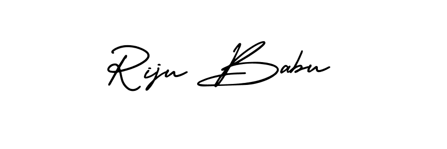 How to Draw Riju Babu signature style? AmerikaSignatureDemo-Regular is a latest design signature styles for name Riju Babu. Riju Babu signature style 3 images and pictures png