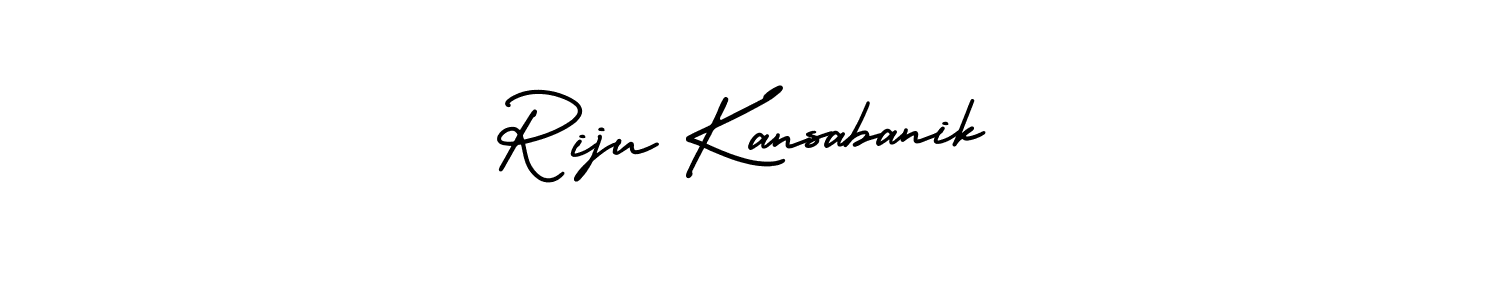 Also You can easily find your signature by using the search form. We will create Riju Kansabanik name handwritten signature images for you free of cost using AmerikaSignatureDemo-Regular sign style. Riju Kansabanik signature style 3 images and pictures png