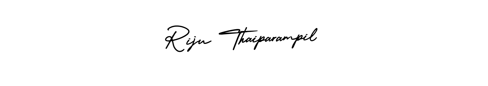 This is the best signature style for the Riju Thaiparampil name. Also you like these signature font (AmerikaSignatureDemo-Regular). Mix name signature. Riju Thaiparampil signature style 3 images and pictures png