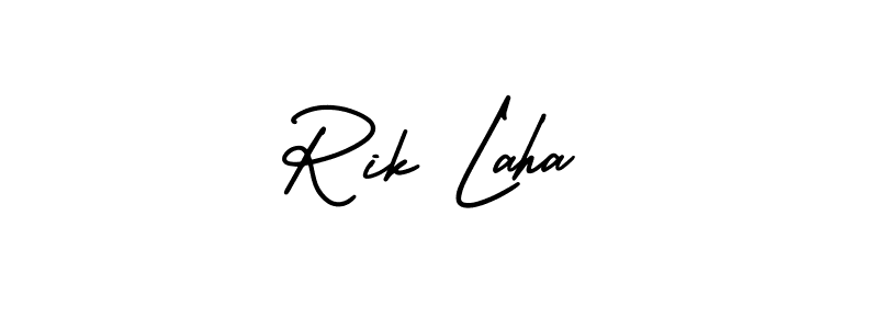 AmerikaSignatureDemo-Regular is a professional signature style that is perfect for those who want to add a touch of class to their signature. It is also a great choice for those who want to make their signature more unique. Get Rik Laha name to fancy signature for free. Rik Laha signature style 3 images and pictures png