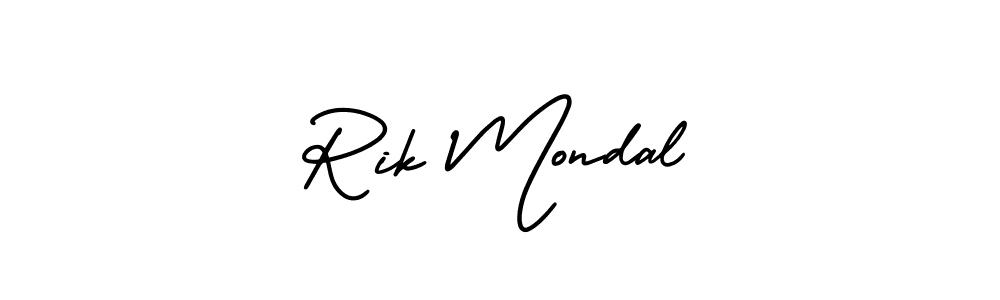 How to Draw Rik Mondal signature style? AmerikaSignatureDemo-Regular is a latest design signature styles for name Rik Mondal. Rik Mondal signature style 3 images and pictures png