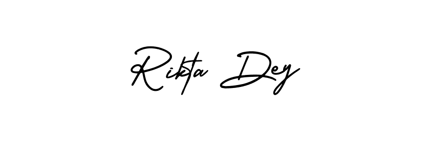 Also we have Rikta Dey name is the best signature style. Create professional handwritten signature collection using AmerikaSignatureDemo-Regular autograph style. Rikta Dey signature style 3 images and pictures png