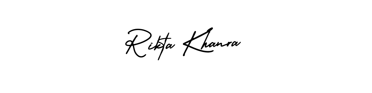 Create a beautiful signature design for name Rikta Khanra. With this signature (AmerikaSignatureDemo-Regular) fonts, you can make a handwritten signature for free. Rikta Khanra signature style 3 images and pictures png