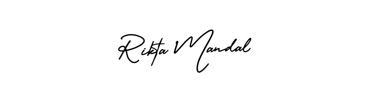 How to make Rikta Mandal signature? AmerikaSignatureDemo-Regular is a professional autograph style. Create handwritten signature for Rikta Mandal name. Rikta Mandal signature style 3 images and pictures png