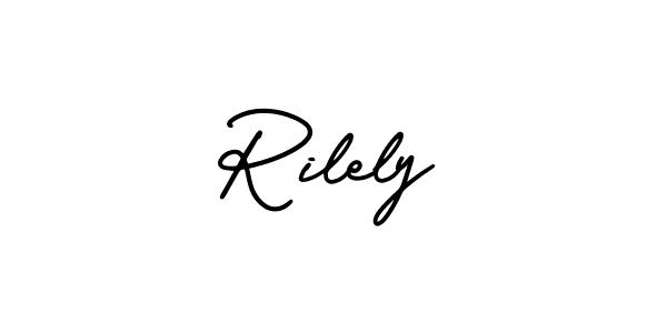 How to make Rilely signature? AmerikaSignatureDemo-Regular is a professional autograph style. Create handwritten signature for Rilely name. Rilely signature style 3 images and pictures png