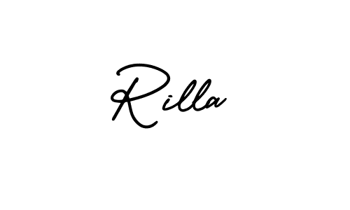 if you are searching for the best signature style for your name Rilla. so please give up your signature search. here we have designed multiple signature styles  using AmerikaSignatureDemo-Regular. Rilla signature style 3 images and pictures png