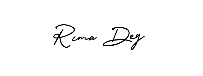 How to make Rima Dey name signature. Use AmerikaSignatureDemo-Regular style for creating short signs online. This is the latest handwritten sign. Rima Dey signature style 3 images and pictures png