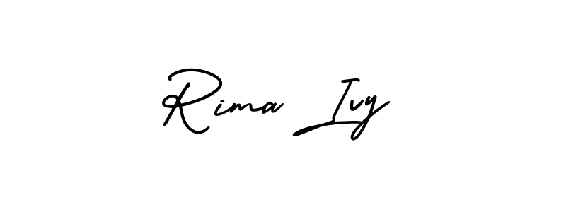 Rima Ivy stylish signature style. Best Handwritten Sign (AmerikaSignatureDemo-Regular) for my name. Handwritten Signature Collection Ideas for my name Rima Ivy. Rima Ivy signature style 3 images and pictures png