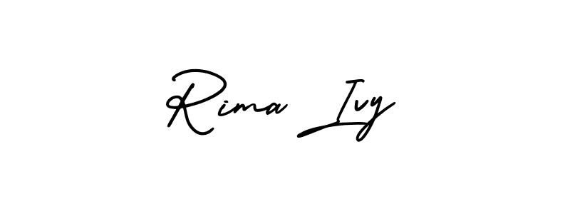 Rima Ivy stylish signature style. Best Handwritten Sign (AmerikaSignatureDemo-Regular) for my name. Handwritten Signature Collection Ideas for my name Rima Ivy. Rima Ivy signature style 3 images and pictures png