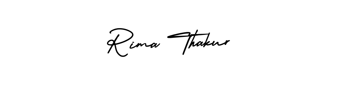 The best way (AmerikaSignatureDemo-Regular) to make a short signature is to pick only two or three words in your name. The name Rima Thakur include a total of six letters. For converting this name. Rima Thakur signature style 3 images and pictures png