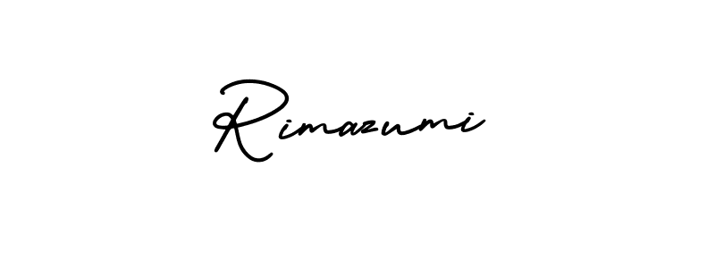 Make a beautiful signature design for name Rimazumi. With this signature (AmerikaSignatureDemo-Regular) style, you can create a handwritten signature for free. Rimazumi signature style 3 images and pictures png