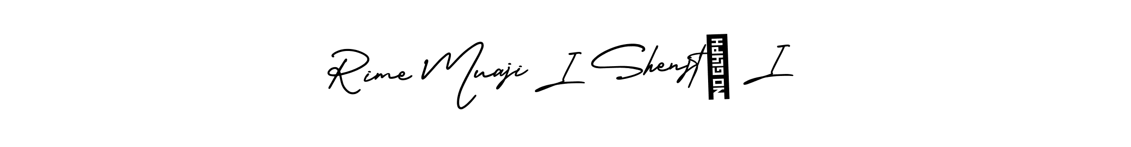 Use a signature maker to create a handwritten signature online. With this signature software, you can design (AmerikaSignatureDemo-Regular) your own signature for name Rime Muaji I Shenjtë I. Rime Muaji I Shenjtë I signature style 3 images and pictures png