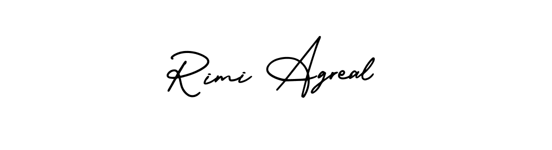 AmerikaSignatureDemo-Regular is a professional signature style that is perfect for those who want to add a touch of class to their signature. It is also a great choice for those who want to make their signature more unique. Get Rimi Agreal name to fancy signature for free. Rimi Agreal signature style 3 images and pictures png