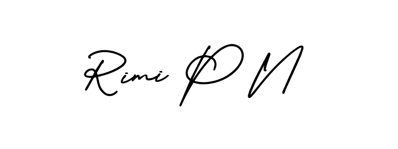 How to make Rimi P N signature? AmerikaSignatureDemo-Regular is a professional autograph style. Create handwritten signature for Rimi P N name. Rimi P N signature style 3 images and pictures png