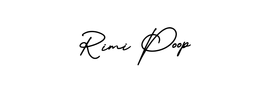 Design your own signature with our free online signature maker. With this signature software, you can create a handwritten (AmerikaSignatureDemo-Regular) signature for name Rimi Poop. Rimi Poop signature style 3 images and pictures png