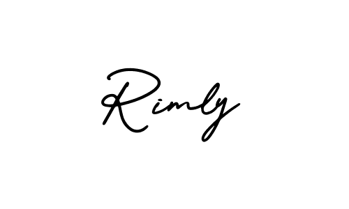 Rimly stylish signature style. Best Handwritten Sign (AmerikaSignatureDemo-Regular) for my name. Handwritten Signature Collection Ideas for my name Rimly. Rimly signature style 3 images and pictures png