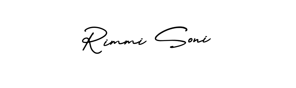 Create a beautiful signature design for name Rimmi Soni. With this signature (AmerikaSignatureDemo-Regular) fonts, you can make a handwritten signature for free. Rimmi Soni signature style 3 images and pictures png