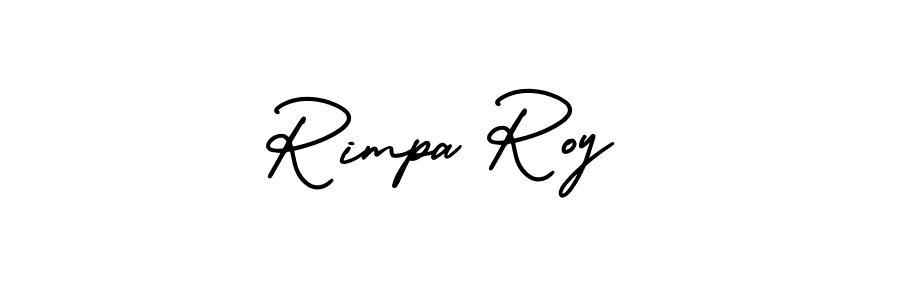 How to make Rimpa Roy name signature. Use AmerikaSignatureDemo-Regular style for creating short signs online. This is the latest handwritten sign. Rimpa Roy signature style 3 images and pictures png