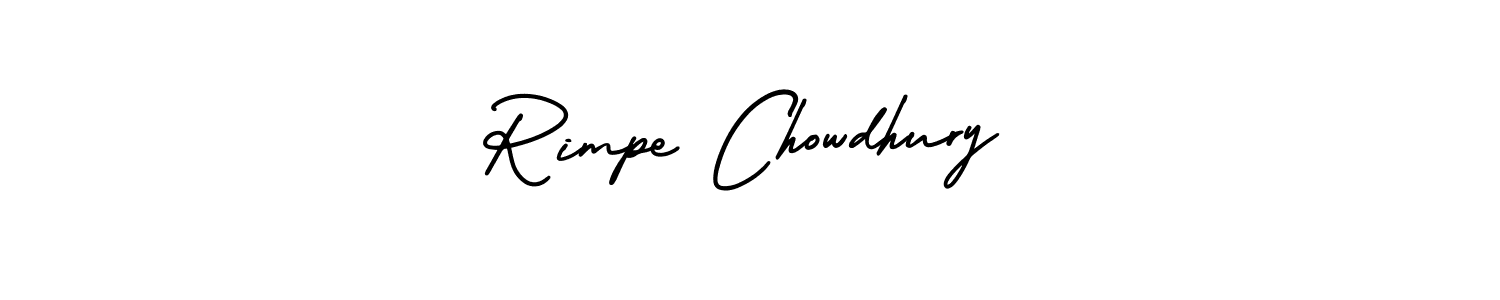 Rimpe Chowdhury stylish signature style. Best Handwritten Sign (AmerikaSignatureDemo-Regular) for my name. Handwritten Signature Collection Ideas for my name Rimpe Chowdhury. Rimpe Chowdhury signature style 3 images and pictures png