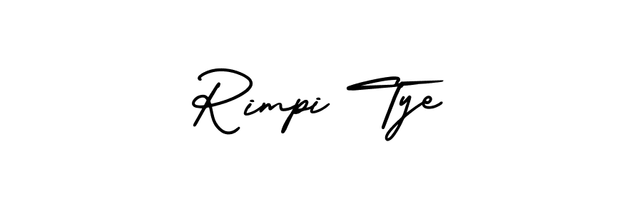 How to make Rimpi Tye signature? AmerikaSignatureDemo-Regular is a professional autograph style. Create handwritten signature for Rimpi Tye name. Rimpi Tye signature style 3 images and pictures png